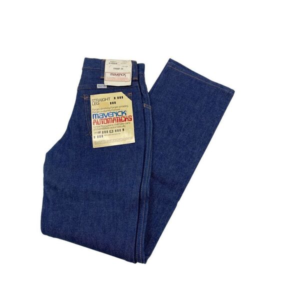 Maverick 80S AUTOMATICS Deadstock Denim Blue Western Jeans Boys 14 Regular - Picture 1 of 10